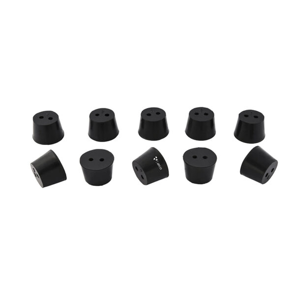 Stopper, Rubber, Black Color With Two Hole