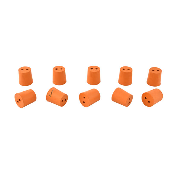 Stopper, Rubber, Orange Color, With Two Hole