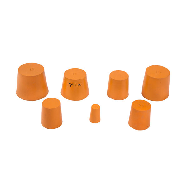 Stopper, Rubber, Assorted, Without Hole, Orange Color